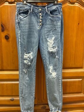 Judy Blue Skinny Fit Distressed Jeans Women’s Size 15/32 Stretch Denim